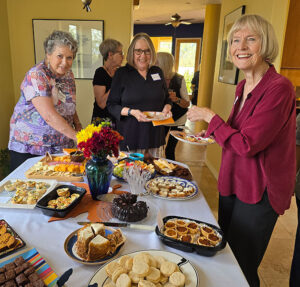 Members at the appetizer table