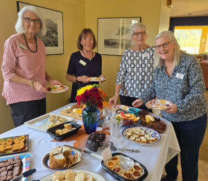 Members at the appetizer table